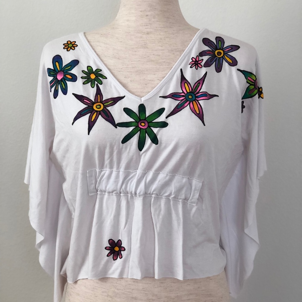 Boho floral crop top